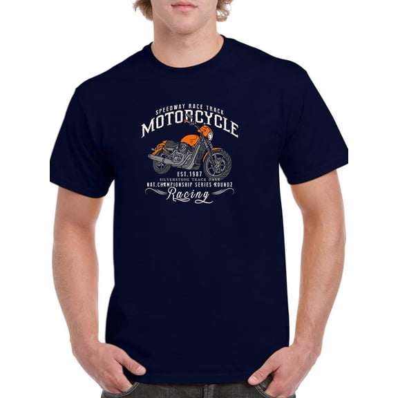 Vintage Motorcycle Poster T-Shirt Men -Image by Shutterstock, Male x-Large