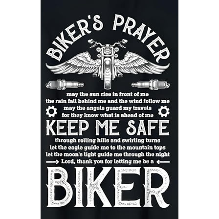 Vintage Motorcycle Prayer Metal Tin Sign for Home, Restaurant, Bar, Cafe, and Garage Decor - Rustic Wall Plaque with Inspirational Message 8 * 12inch
