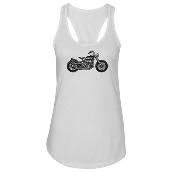 Vintage Motorcycle Racerback Tank Women -SPIdeals Designs, Female Medium