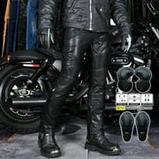 Vintage Motorcycle Riding Pants for Men and Women, Slim Fit Leather Pants for Knight Riders, Protection Against Wind and Falls
