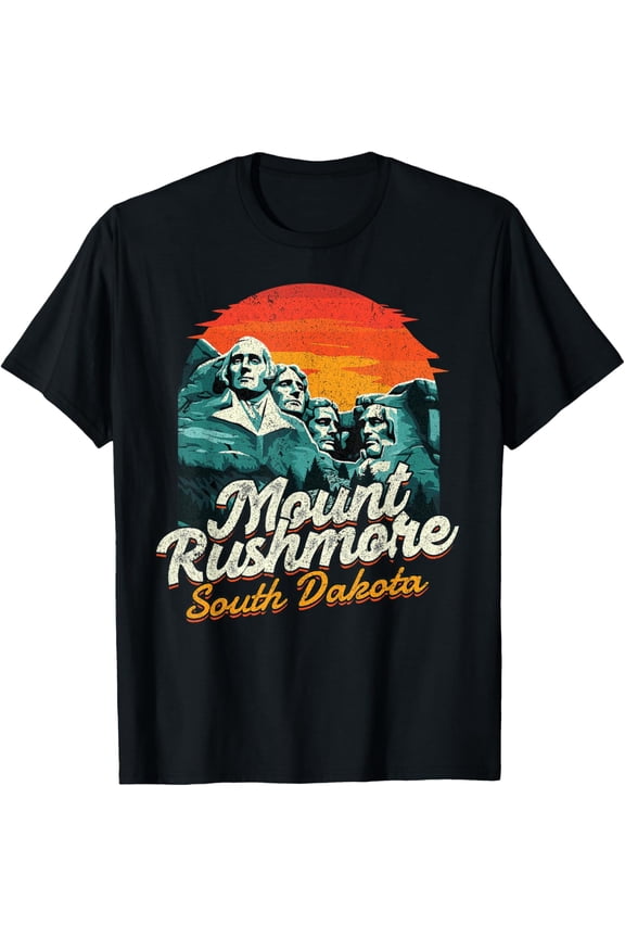 Vintage Mount Rushmore South Dakota National Park Souvenir T-Shirt Size S-5XL