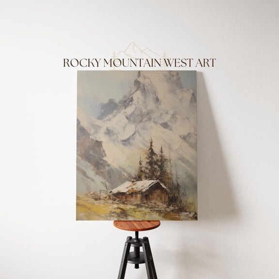 Vintage Mountain Wall Art Forest Wall Art Rustic Pine Forest Vintage Pine Tree Print Woodland Nursery Wall Art Rustic Home Decor Poster, Stretched Canvas Size 12x18 F03.1.15l930