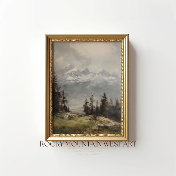 Vintage Mountain Wall Art Forest Wall Art Rustic Pine Forest Vintage Pine Tree Print Woodland Nursery Wall Art Rustic Home Decor Poster, Unframed Poster Size 12x18 F03.1.15l1383