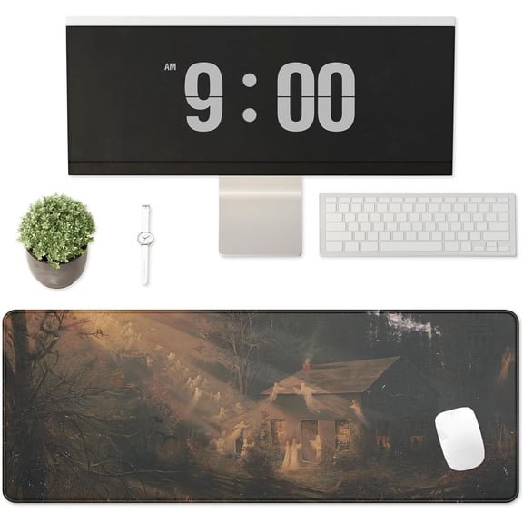 Vintage Mouse Pad, Personalized Painting Mousepad, Durable Non-Slip Rubber Base Computer Desk Mat for Home Game Office Essentials, 31.5x11.8 in
