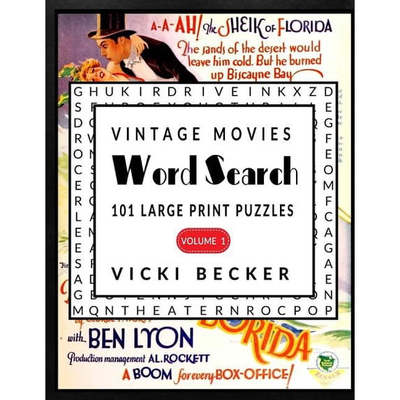 Vintage Movies Word Search : 101 Large Print Puzzles
