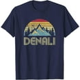 thumbnail image 1 of Vintage Mt. Denali National Park Alaska Mountain Unisex T-Shirt for Men Women Kids Toddler,Navy Color,Size 5XL, 1 of 5