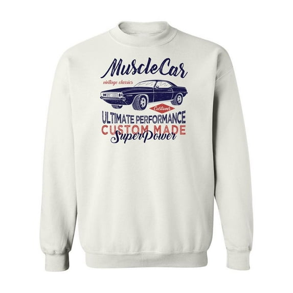 Vintage Muscle Car Poster
 Sweatshirt Men -Image by Shutterstock, Male XX-Large