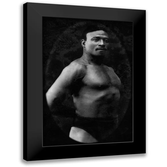 Vintage Muscle Men 13x18 Black Modern Framed Museum Art Print Titled - Bodybuilders Shadowed Torso