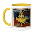thumbnail image 1 of 3dRose, Vintage Musee grevin Theatre Optique French Advertising Poster, 11oz Two-Tone Yellow Mug, 1 of 7