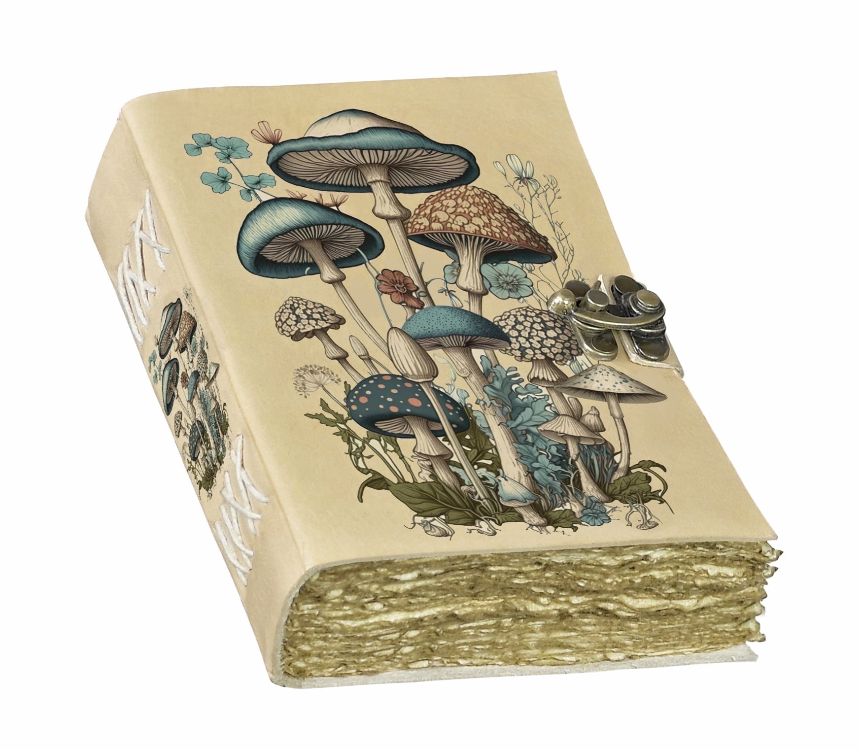 Vintage Mushroom Journal-Aesthetic Botanical Themed Notebook-Beautiful Retro Book of Shadows Journal Sketchbook-Cute Mushroom Gifts Women Grimoire (8x6 inch)