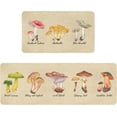 thumbnail image 1 of Vintage Mushroom Kitchen Mat Set of 2,Farmhouse Kitchen Rugs and Mats Non Skid Washable,Rustic Kitchen Runner Rugs with Rubber Backing (17"x48"+17"x30"), 1 of 6