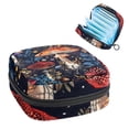 thumbnail image 1 of Vintage Mushroom Retro Dark Pattern Sanitary Napkin Storage Bag, Zipper Menstrual Cup Pouch Feminine Menstruation First Period Pads Holder for Girls Women Ladies, 1 of 6