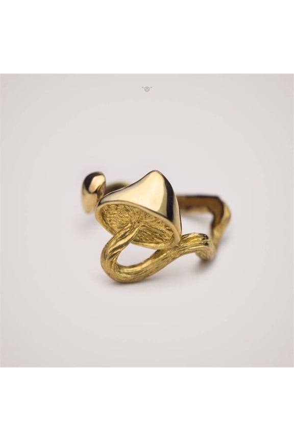 Vintage Mushroom Shape Open Ring Bohemian Women's Finger Ring Decor