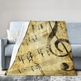 thumbnail image 1 of Vintage Music Musical Note Throw Blanket Super Soft Warm Bed Blankets for Couch Bedroom Sofa Office Car, All Season Cozy Flannel Plush Blanket for Girls Boys Adults, 50"X40", 1 of 6