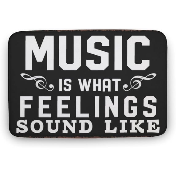 Vintage Music Retro For Coffee Bar Man Cave Garage Music Is What Funny Doormat Door Mat Rug Indoor Floor Mat Rug Door Mats For Home Bathroom Bedroom Living Room Decor Floor Mats Home Decor 24*16 Inch