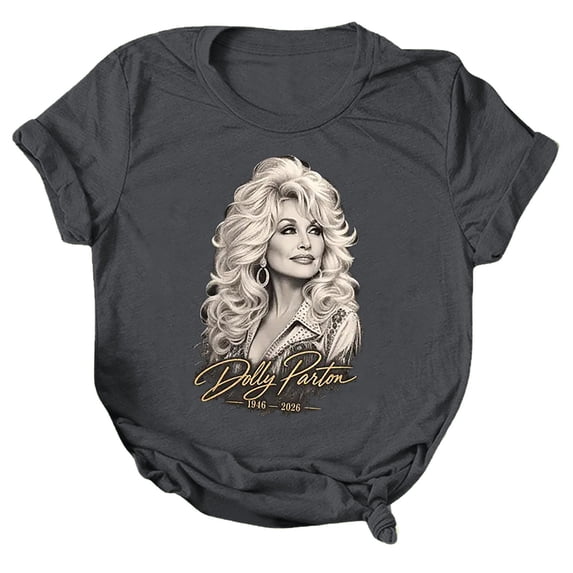 Vintage Music T-Shirt Womens Dolly Shirt, Parton Memorial T Shirts, Country Legend Tees, Short Sleeve Graphic Tshirt Casual Tops