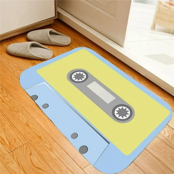 Vintage Music Tape Home Entrance Doormat Anti-slip Living Room Carpet Soft Bedroom Hallway Kitchen Area Rug Rome Decor