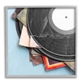 thumbnail image 1 of Vintage Music Vinyl Records Vintage Graphic Art Gray Framed Art Print Wall Art, 1 of 7