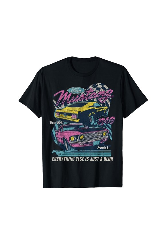 Vintage Mustang Mach 1 1969 Boss 302 Just A Blur T-Shirt