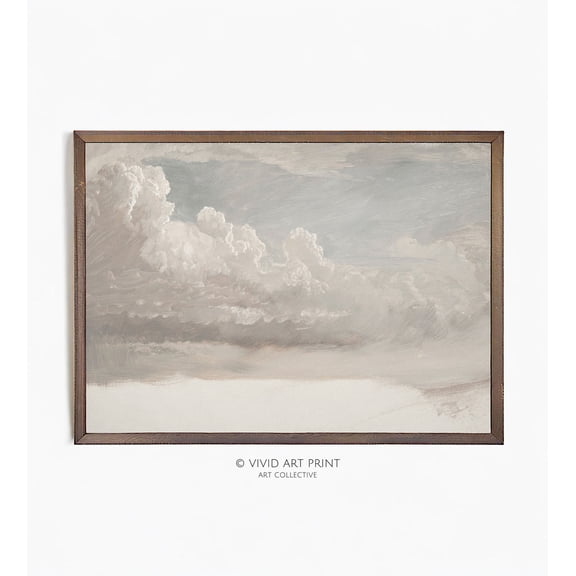 Vintage Muted Cloud Painting Art "Cloud Study" Home Decor, Vivid Art Print Wg-226 Wall Art, Modern Wall Decor, 8x12 UNFRAMED