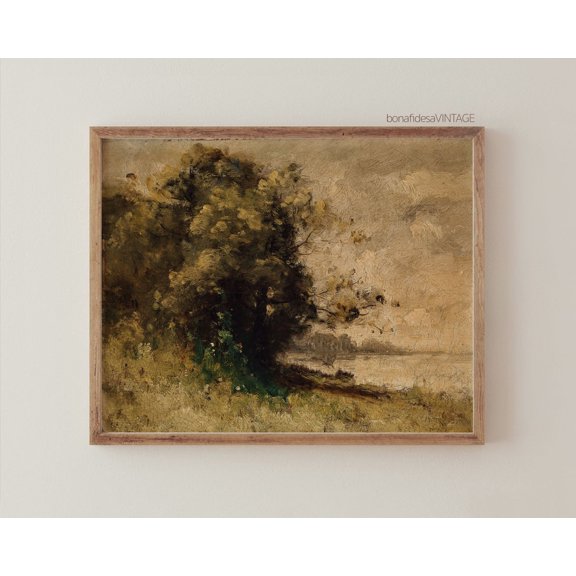 Vintage Muted Neutral Landscape, Muted Antique Landscape, Vintage Landscape Print Poster Neutral, Pastel Vintage Print Poster, Unframed Poster Size 12x18 F03.1.18l1986