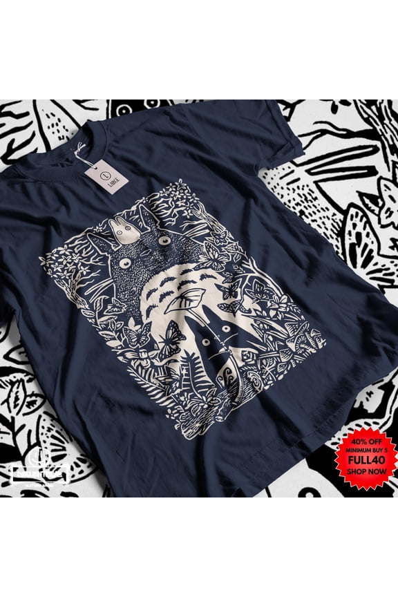 Vintage My Neighbor Totoro Sketch Shirt, Anime t-shirt, Spirited Away Shirt, Totoro T-shirt, Studio Ghibli Anime Tee, Shirt for Gifts, Jungle T-Shirt