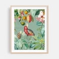 thumbnail image 1 of Vintage Mystic Tropical Birds Jungle 2 - Painting Botanical Tropical Floral Bird Fruit Wildlife Illustration Oak Framed Wall Art Print 18 x 24 inches, 1 of 3