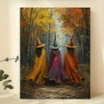 thumbnail image 1 of Vintage Mystical Three Witches in Autumn Woods, Forest Magic Poster Home Decor, 1 of 5