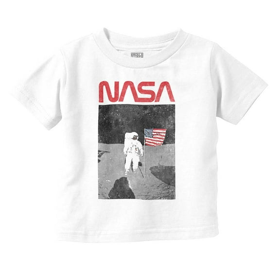 Vintage NASA Astronaut Space Landing Toddler Boy Girl T Shirt Infant Toddler Brisco Brands 18M