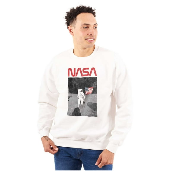 Vintage NASA Astronaut Space Landing Unisex Plus Size Sweatshirt Brisco Brands 2X