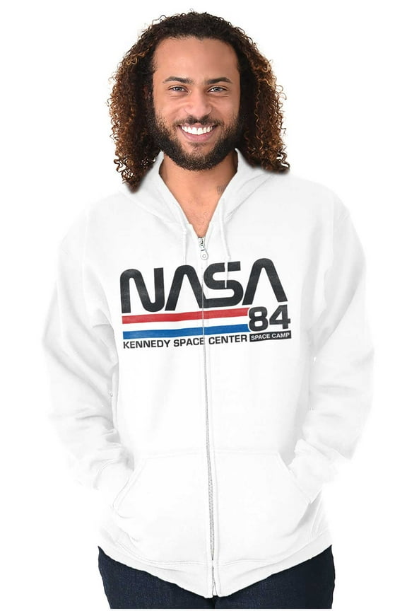 Vintage NASA Kennedy Space Center Zip Up Hoodie Men's Women's Brisco Brands X
