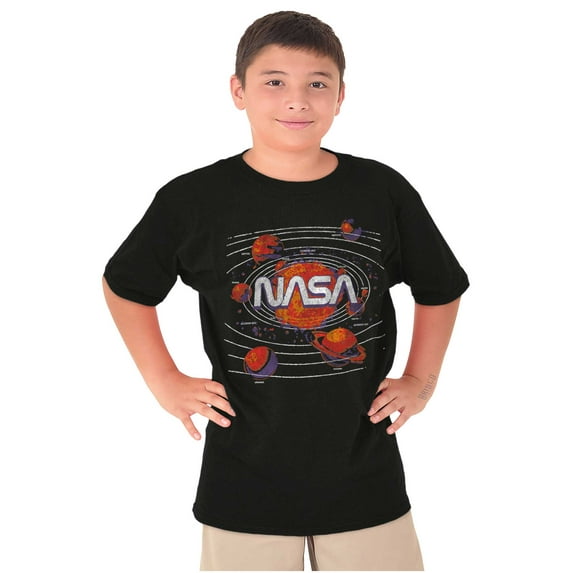 Vintage NASA Space Solar System Crewneck T Shirts Boy Girl Teen Brisco Brands XS