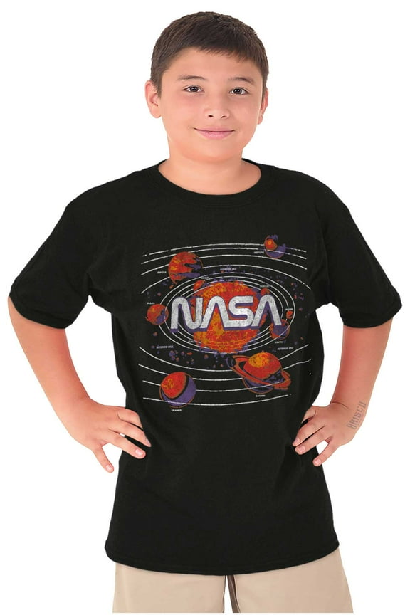 Vintage NASA Space Solar System Crewneck T Shirts Boy Girl Teen Brisco Brands X