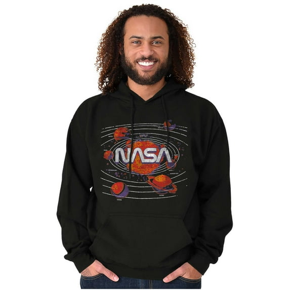 Vintage NASA Space Solar System Unisex Plus Size Hoodie Brisco Brands 5X