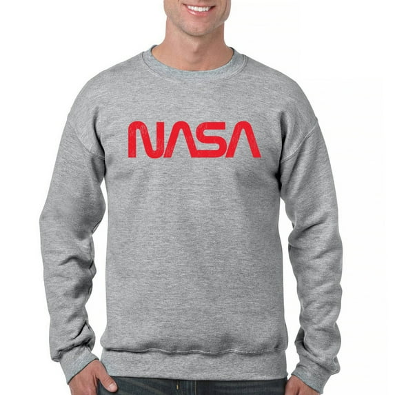 Vintage NASA Worm Logo Crewneck Sweatshirt Astronaut Space Exploration Emblem