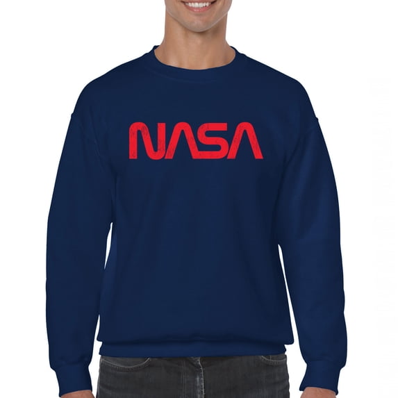 Vintage NASA Worm Logo Crewneck Sweatshirt Astronaut Space Exploration Emblem