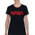 thumbnail image 1 of Vintage NASA Worm Logo T-Shirt Astronaut Space Exploration Emblem Women's Tee, 1 of 7