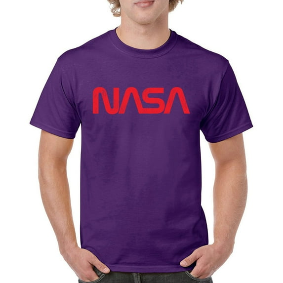 Vintage NASA Worm Logo T-shirt Astronaut Space Exploration Emblem Men's Tee