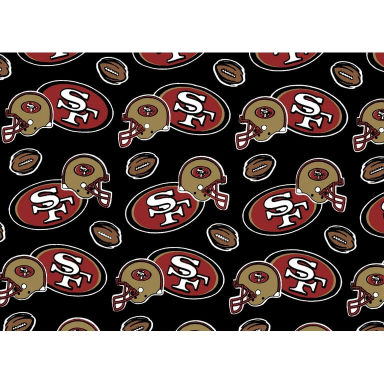 Vintage NFL San Francisco 49ers Football Cotton Fabric by the yard
