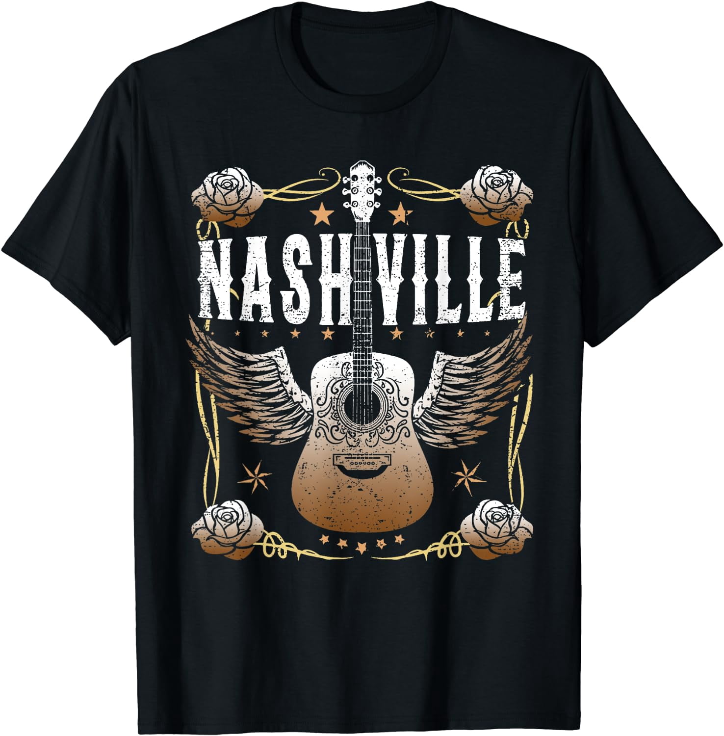 Harlee Nashville Guitar Crew Neck T Shirt Dress