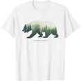 thumbnail image 1 of Vintage National Park Bear Graphic Unisex T-Shirt for Men Women Kids Toddler,White Color,Size YS, 1 of 5
