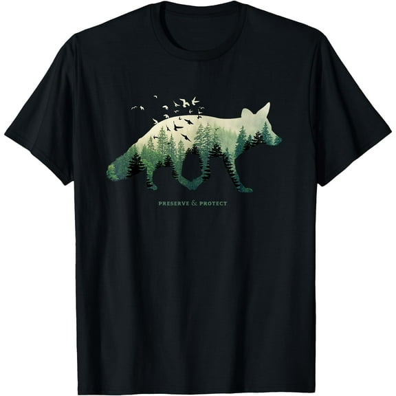 Vintage National Park Fox Forest Unisex T-Shirt for Men Women Kids Toddler