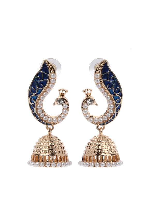 Fashion Jewelry Decoration Indian Bollywood Kundan Jhumka Jhumki Earrings Ethnic Earrings Retro Indian Bollywood Kundan Jhumka Jhumki Earrings Gypsy Jewelry
