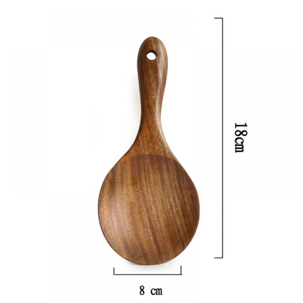 Vintage Natural Solid Wood Kitchen Cooking Tools with Long Handles Home  Asian Restaurant Healthy and Non-toxic 