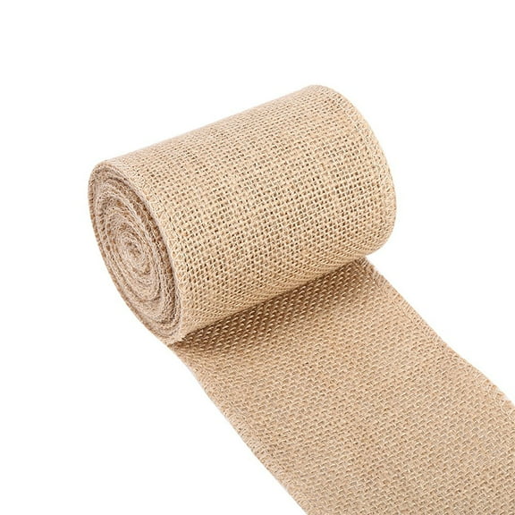Vintage Nature Hessian Jute Burlap Ribbon Table Runner Crafts Chair for Wedding Table Decorations Farmhouse Thanksgiving [10cm*5m]