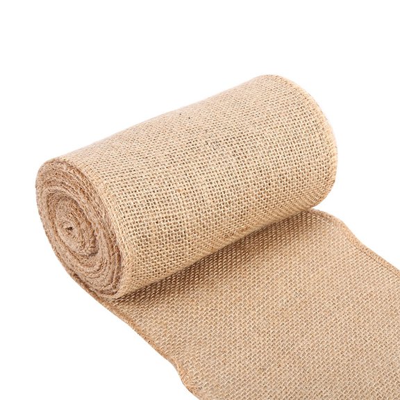 Vintage Nature Hessian Jute Burlap Ribbon Table Runner Crafts Chair for Wedding Table Decorations Farmhouse Thanksgiving [15cm*5m]