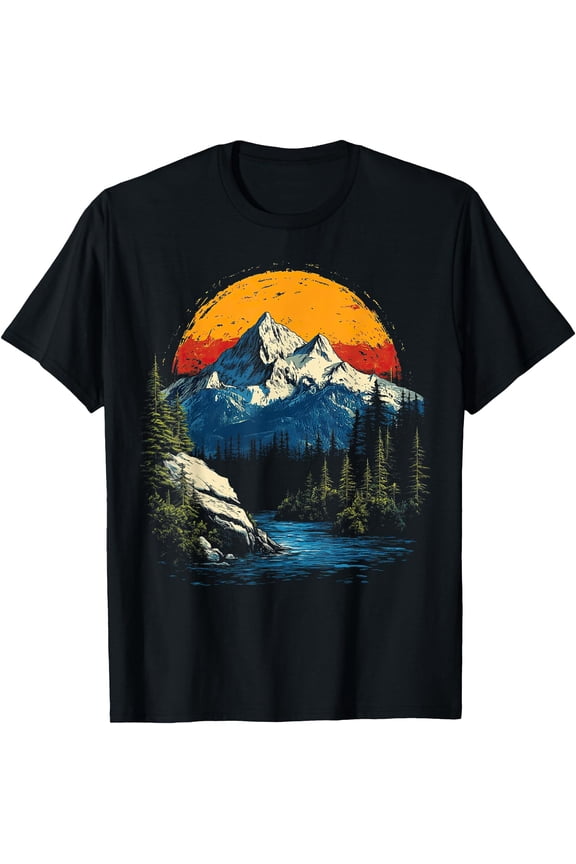 Vintage Nature Mountain T-Shirt for Outdoor Enthusiasts - Perfect for Adventure Lovers
