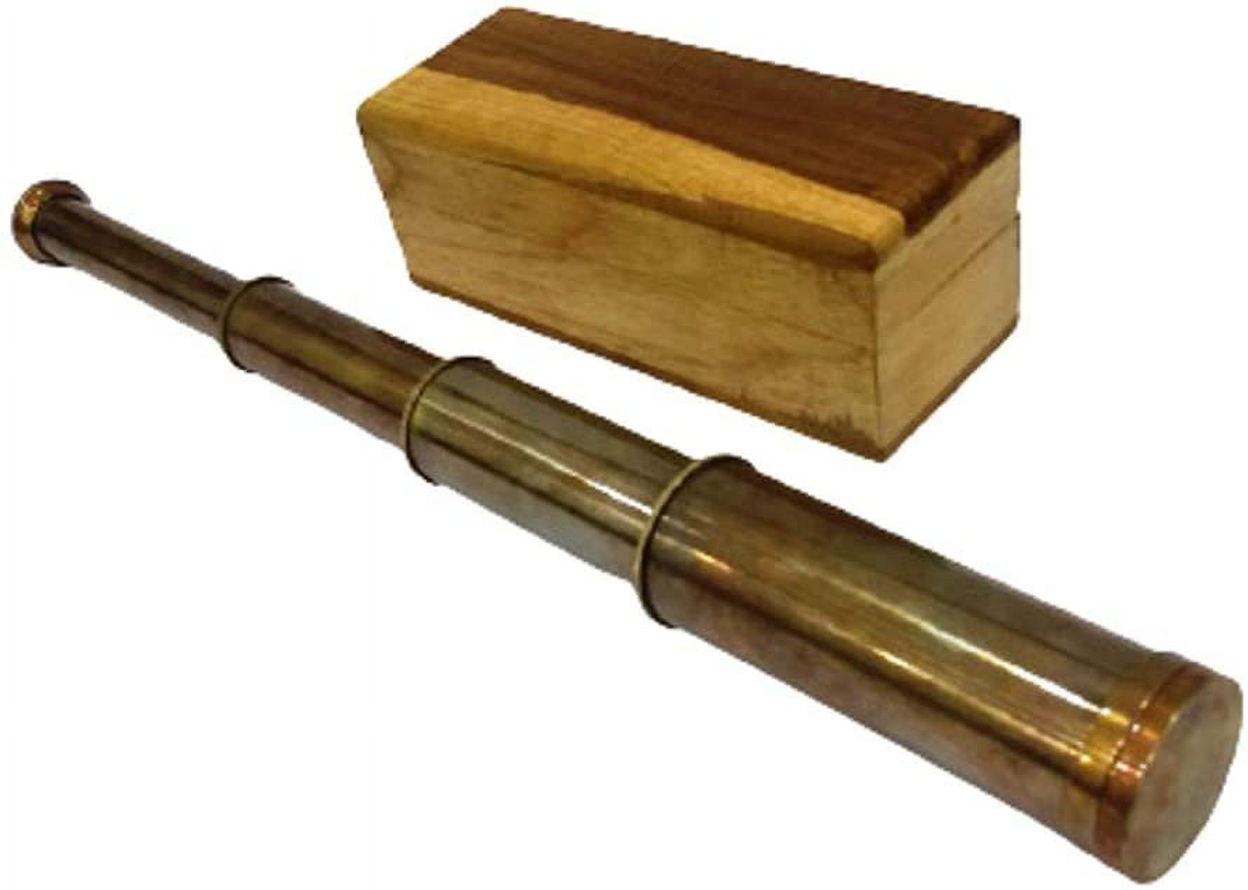 Vintage Nautical Handheld Antique Telescope spyglass W/ Natural Box Decor -  Walmart.com, image size:1778x1268
