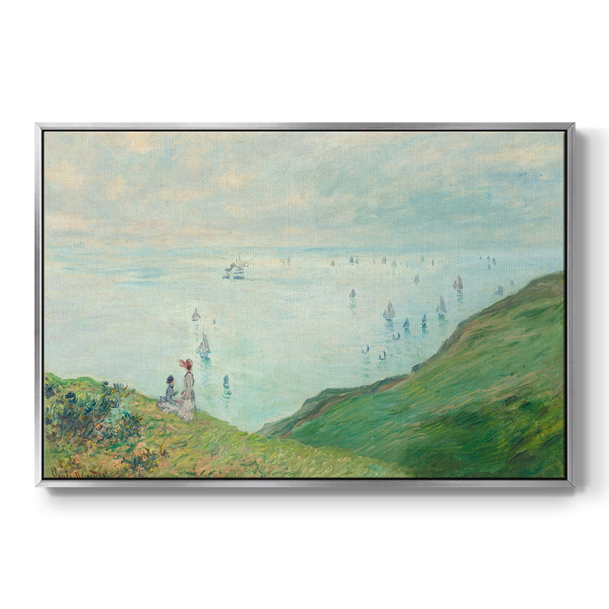 Vintage Nautical Print-XCVI By Wexford Home Framed in Silver Wood Gallery Wrapped Canvas 17 in. x 25 in.