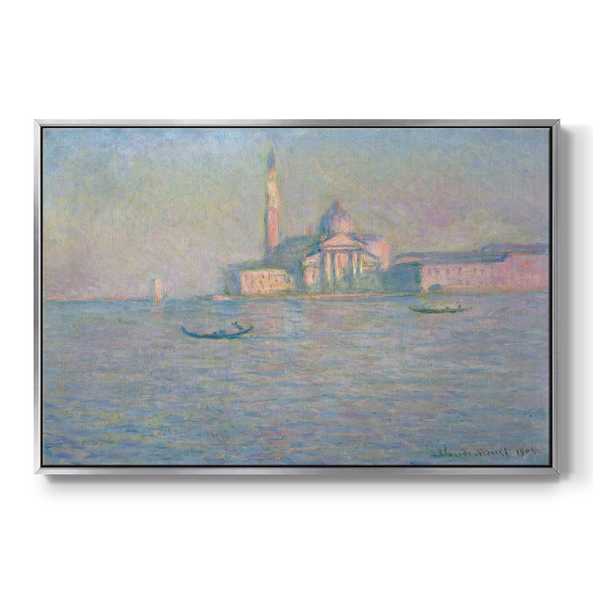 Vintage Nautical Print-XCVII By Wexford Home Framed in Silver Wood Gallery Wrapped Canvas 27 in. x 41 in.